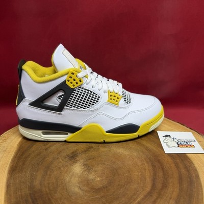 Nike Air Jordan 4 Retro Vivid Sulfur Yellow AQ9129-101 Size 8 Right Shoe Only