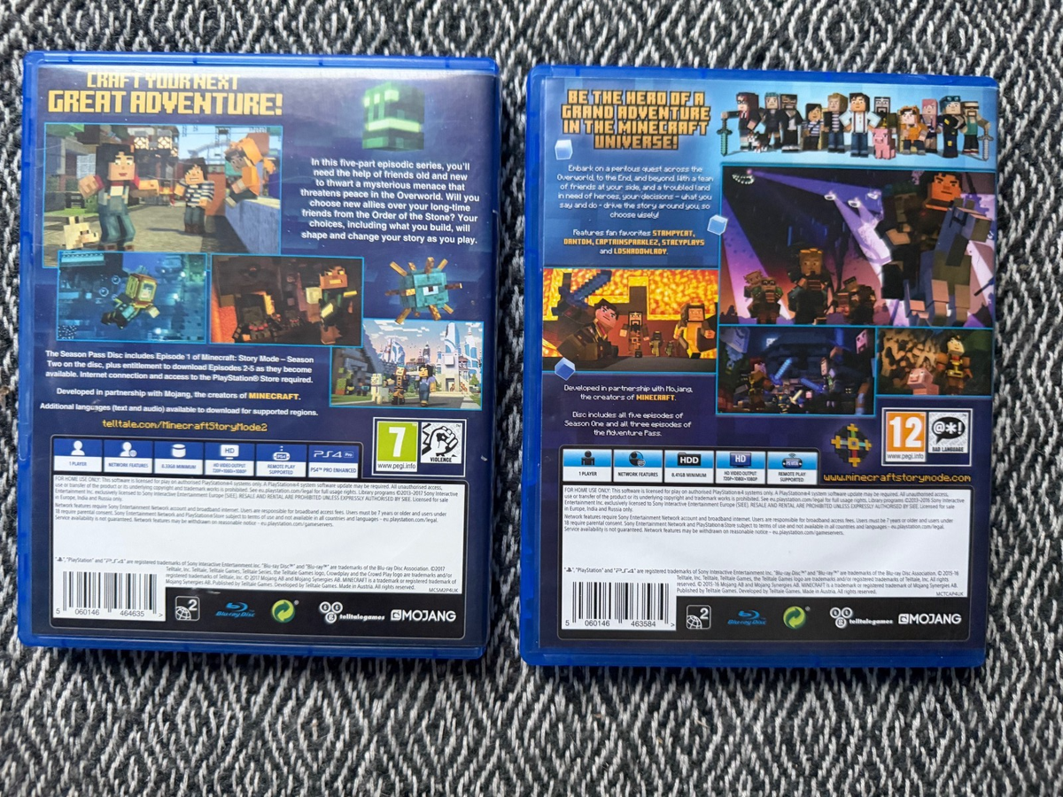 ps4 MINECRAFT Games Story Mode/Season Two/Complete Games *(REGION