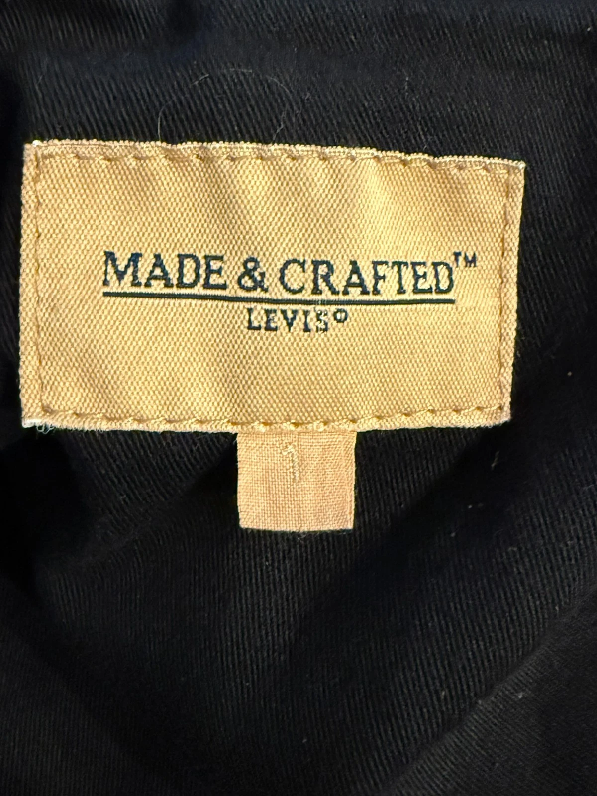 Levis Made and Crafted Black Sheepskin Leather Moto Jacket-Made in Italy Sml/Med - product detail image 14