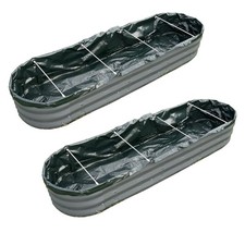 Raised Garden Bed Liner for Oval Metal Vegetable Planter Patio 170cm - Pack of 2