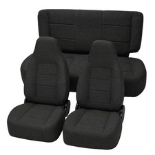 Heavy-duty Composite Fabric Frontrear Seat Covers For Jeep Wrangler Tj 1997-2.. Heavy-duty Composite Fabric Frontrear Seat Covers For Jeep Wrangler Tj 1997-2..