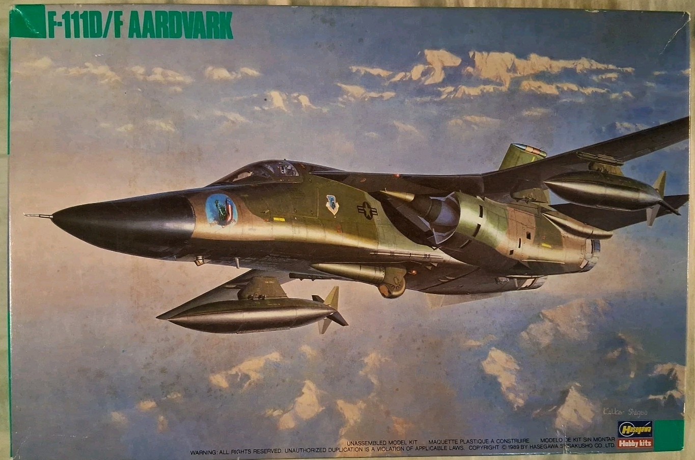 Hasegawa F-111 D/F Aardvark 1:72 Model Kit Started/complete