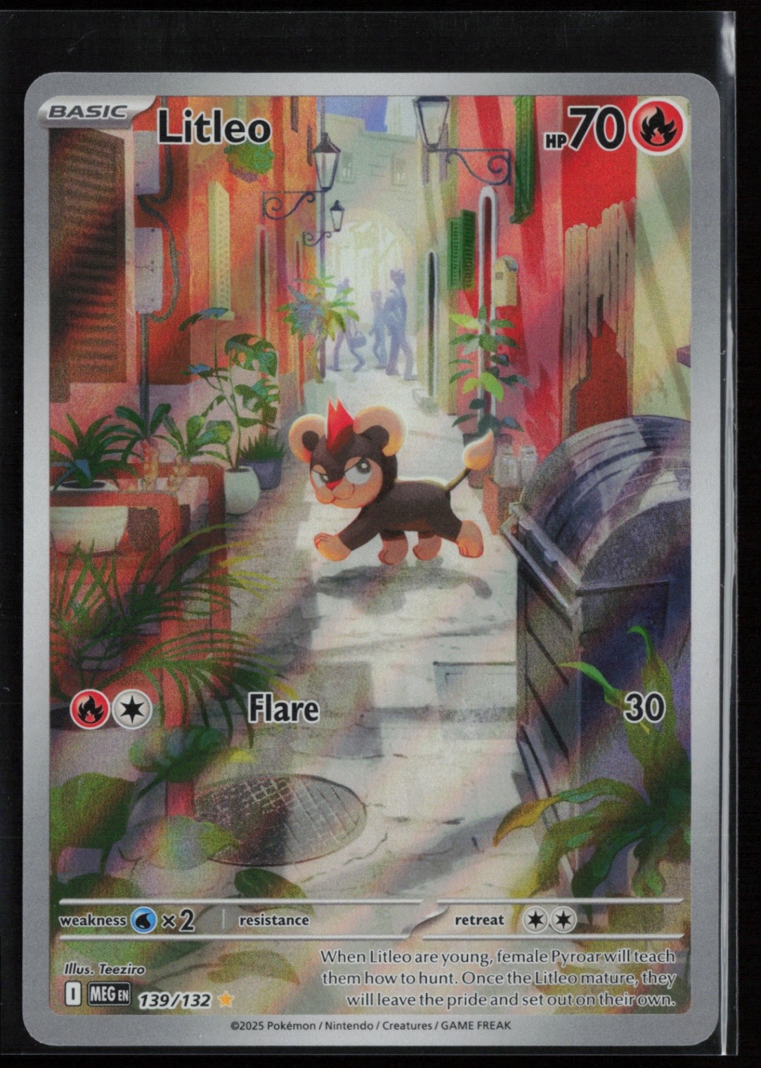 Litleo Holofoil Illustration Rare ME01: Mega Evolution 139/132 NM