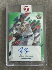 Ben Brown 2025 Topps Pristine Encased #PA-BBR Green Auto /150 RC Chicago Cubs