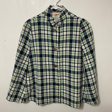 Vintage Donnkenny Plaid Blazer Jacket Cape Na...