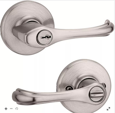 Kwikset Dorian Entry Lever 405DNL 15 6AL RCS.  Lever-Keyed with Pin & Tumbler