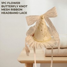 Cinta de encaje floral mariposa lazo diadema bebé niña fiesta princesa accesorio para el cabello