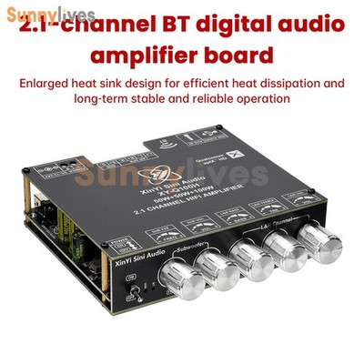 Q100H APTX Bluetooth Audio Amplifier Board 2.1-Ch 50W*2+100W Subwoofer TPA31162