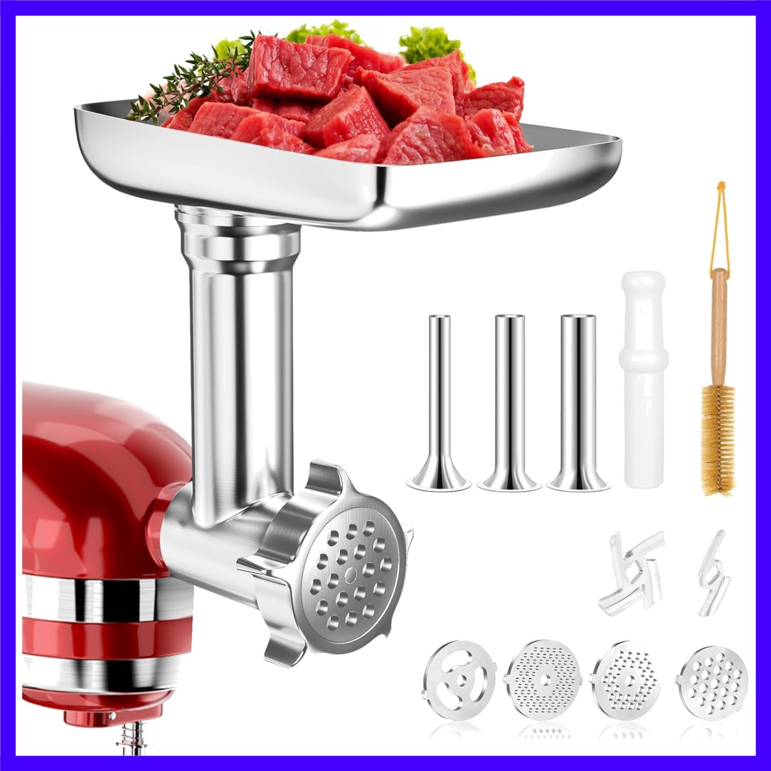 Aluminum Food Grinder Attachments for KitchenAid Stand Mixers and Cuisinart S...