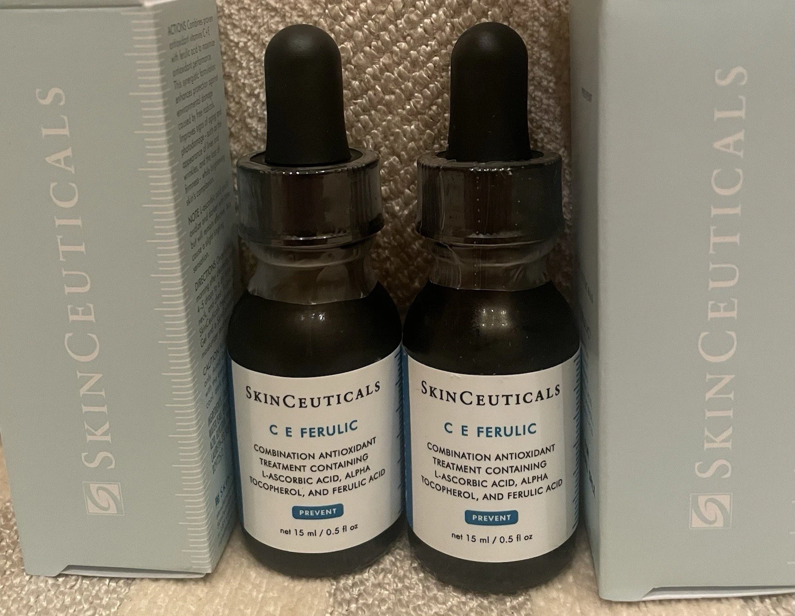 SKINCEUTICALS CE C E Ferulic SERUM Half Size .5 Oz X 2 = Full Size *READ*