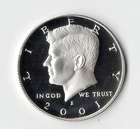 2001 S SILVER PROOF KENNEDY HALF DOLLAR - BU