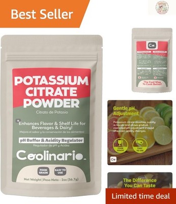 2 Oz Potassium Citrate for Smooth Beverages & Cheese -  Acidity Regulator
