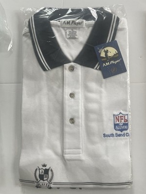 Vintage NFL Alumni Polo Shirt A.M. Player 100% Cotton South Bend Chapter Mens XL