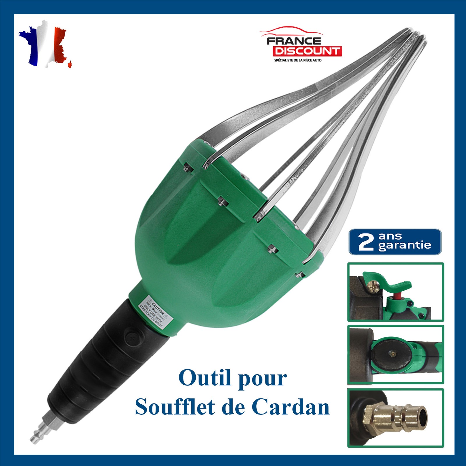 Outil pneumatique pour installer un soufflet de cardan de voiture et utilitaire