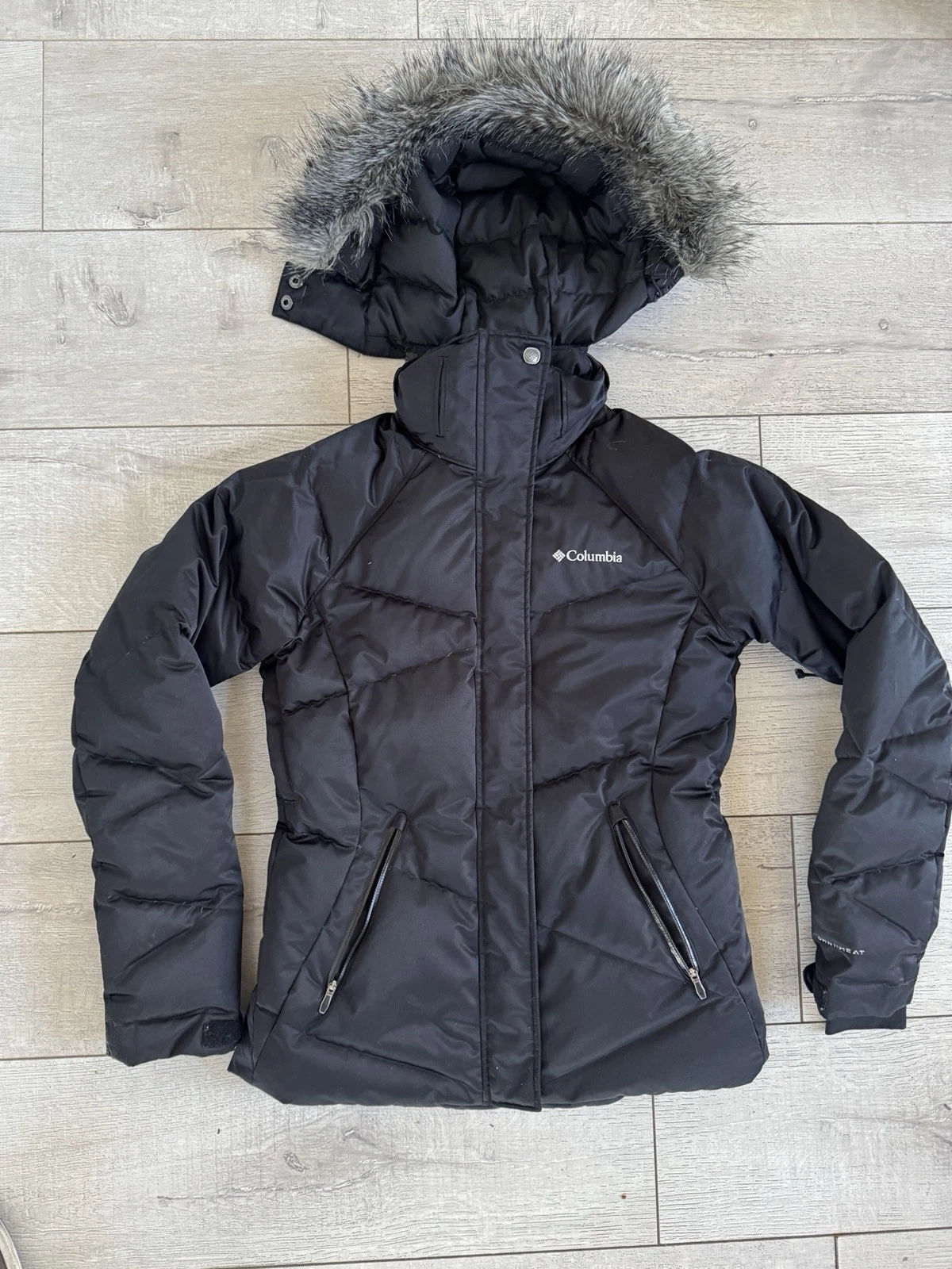 Columbia Lay D Down Jacket Women’s XS Black Omni-Heat Winter Coat