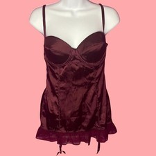y2k vintage victorias secret sext little things maroon lingerie size 36c