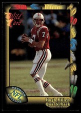 1991 Wild Card Hugh Millen Rookie New England Patriots #121. rookie card picture