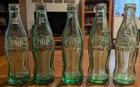 Vintage Coca Cola Bottles 6 1/2 oz ACL Money Back Return Bottle, Set of 5