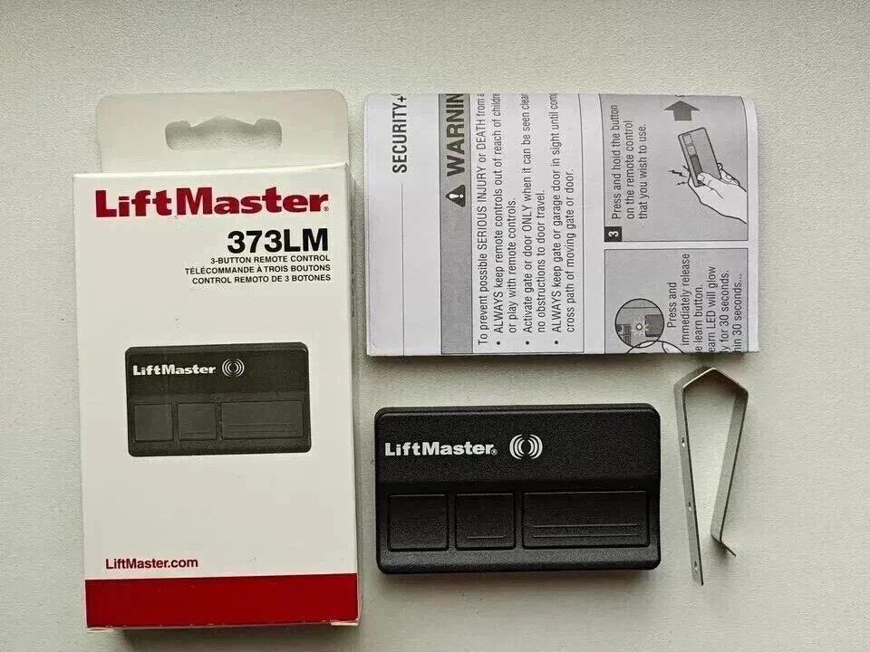 LiftMaster 373LM 3 Button Remote Control Garage Door Black PACK#2 Free shipping