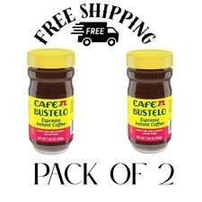  PACK OF 2 Cafe Bustelo, Espresso Style, Dark Roast Instant Coffee, 7.05 oz Jar