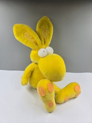 HEYE Plüsch Hase Gelb 1992 25cm Mordillo Crazy Zoo Vintage Stofftier OLI Verlag