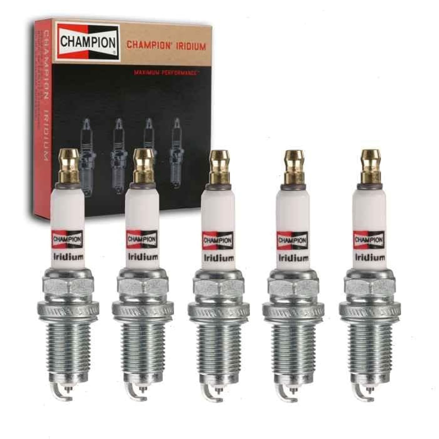 5 pc Champion Iridium Spark Plugs compatible with Volkswagen Jetta 2.5L L5... 