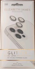 Elizabeth James Glitter Ring Lens Protector for iPhone 15 Pro/Pro Max