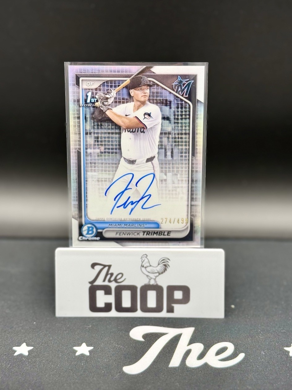 2024 Bowman Draft Fenwick Trimble 1st Chrome Refractor Auto /499