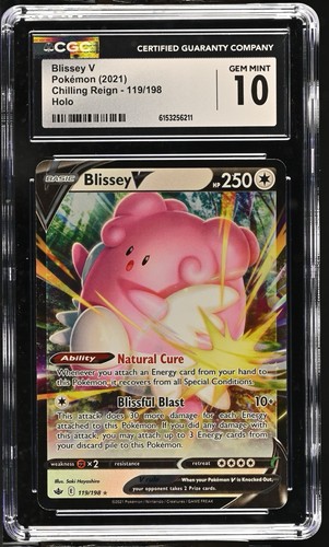2021 Pokemon SWSH Chilling Reign Blissey V Ultra Rare #119/198 CGC 10 GEM MINT