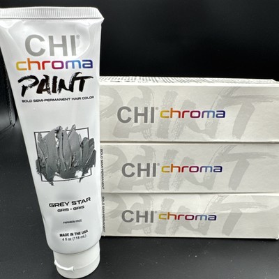 3 Pack Farouk Chi Chroma Paint   Grey Star   Bold Semi-Permanent Hair Color 