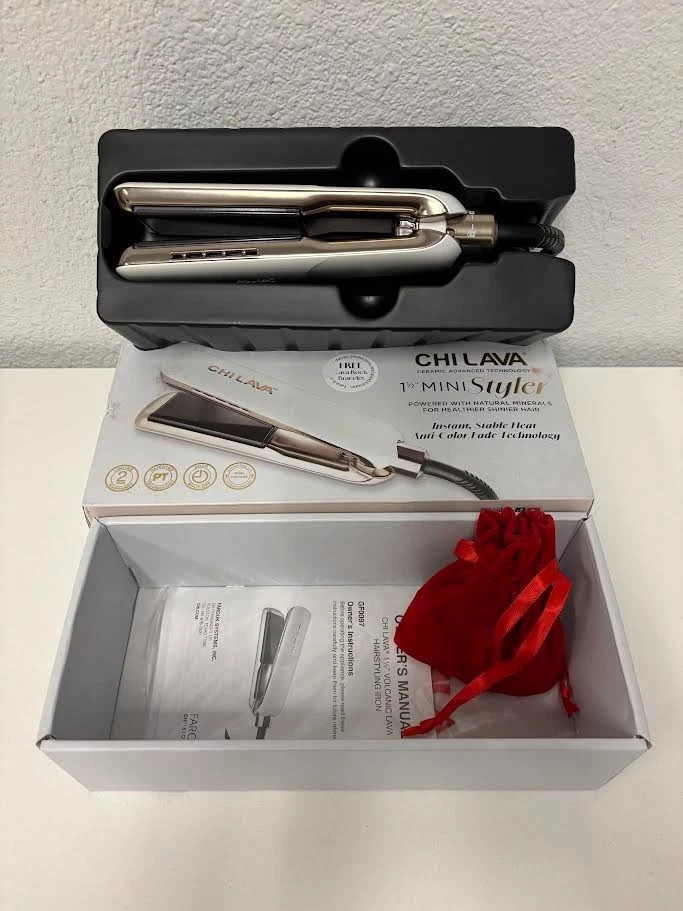 Mini Styler Chi Lava Cerámica Tecnología Avanzada 1 1/2, Blanco Foto 4 de 4