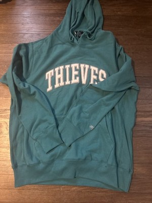 100 Thieves Hoodie Mens Extra Large Blue Green Alumni Chenille eSport Gaming
