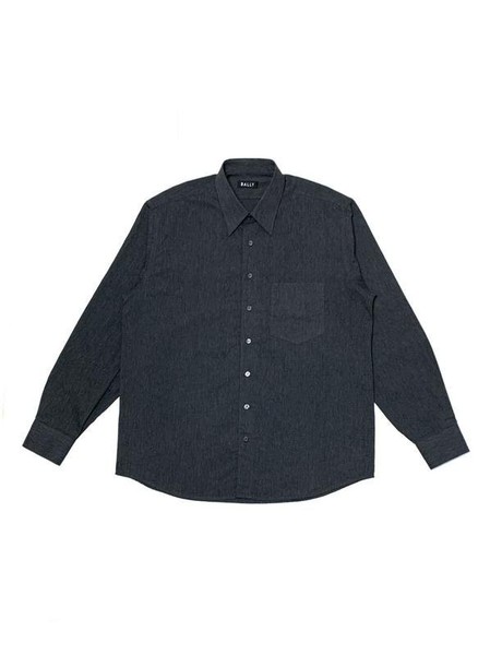 Men Bally Shirt Grey Cotton 40 /L / 48