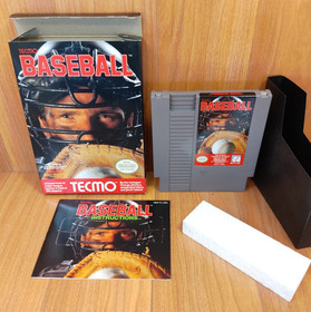 MINTY BOX CIB Tecmo Baseball complete in nintendo nes collector quality lot nice