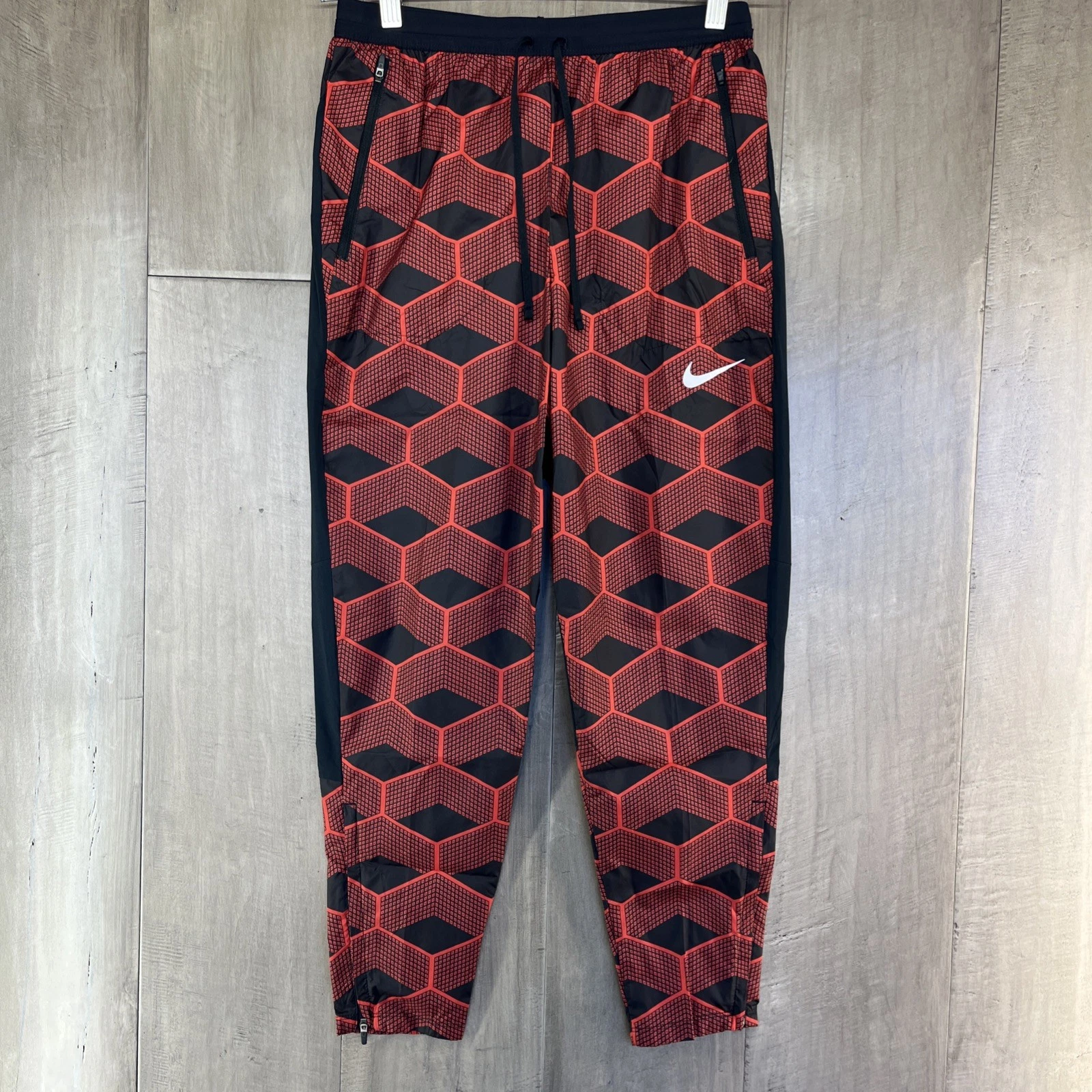Nike Running Team Kenya Shield Pants Black Red Adult Size Small CV0398-673