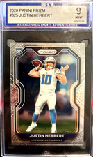 2020 Panini Prizm Justin Herbert Rookie RC #325 ISA PSA 9 - Los Angeles Chargers