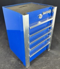 Matco Tools Mini Blue Tool Box Coin Piggy Bank 2 Keys Rare Collectible Promo