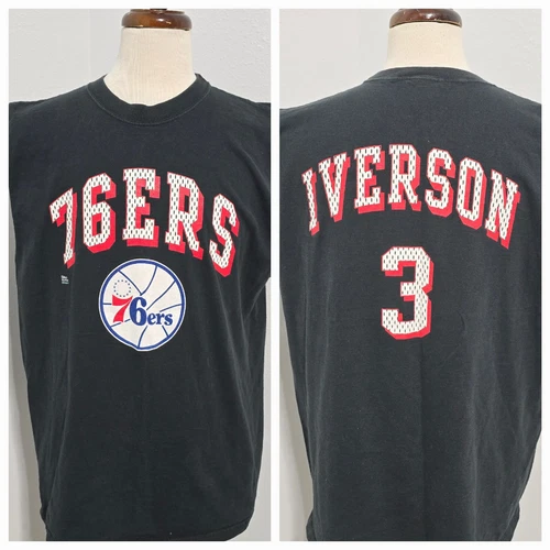 Vintage Pro Player Philadelphia 76ers Allen Iverson Shirt Men XL Sleeveless - product listing photo