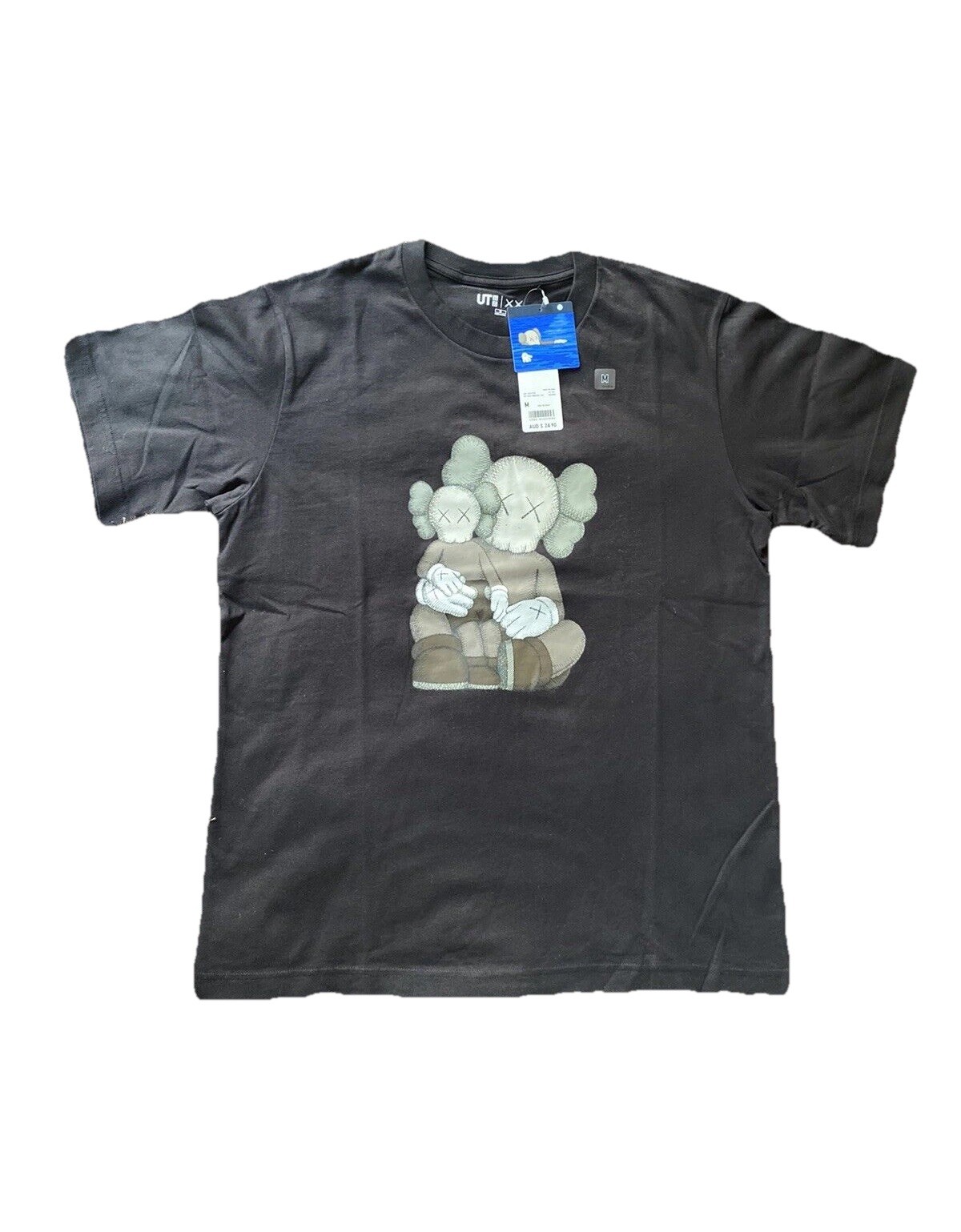 KAWS x Uniqlo Collab Graphic T-Shirt Adult Medium M Black Brand New Authentic
