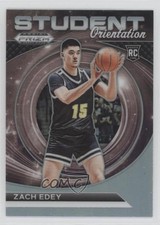 2024-25 Panini Prizm Draft Picks Student Orientation Silver Zach Edey #15 19b1