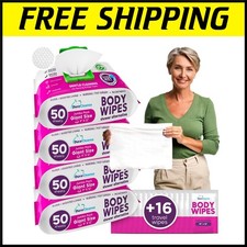 Sensitive Skin Approved - 200 XL Disposable Body Wipes for Adults  Elderly Care