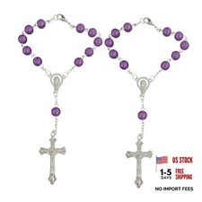 2PCS Rosary Pendant for Rearview Mirror - Car Interior - Purple