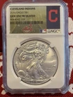 2016 Silver Eagle with Eagle, NGC Gem Uncirculated Indians label