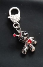 Cute Vodoo Doll Charm On A Large  Lobster  Clasp.