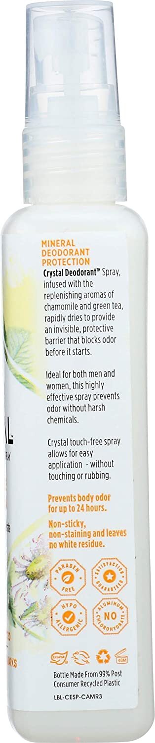 Crystal Essence Mineral Deodorant Body Spray Chamomile & Green Tea 4 Oz - 1 Pack