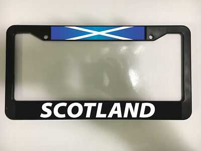 SCOTLAND SCOTTISH UK Edinburgh GLASGOW SCOTS Black License Plate Frame NEW