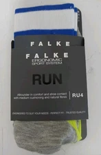 Falke RU4 Endurance Mens Running Socks NWT Blue/Grey/Yellow UK 5.5-7.5 EU 39-41!