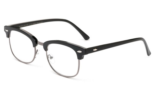 Gafas de lente transparente clásicas retro borde de cuerno para hombres mujeres nerd moda gafas UV 100% - Imagen 10 de 19