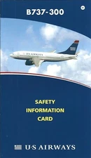 US AIRWAYS SAFETY CARD-- Boeing B-737-300 Revision #1 April 2008