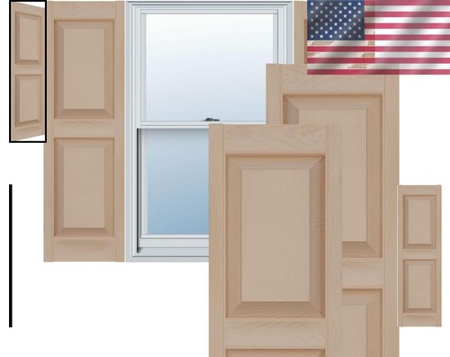 12" W x 47" H Vinyl Raised Panel Window Shutters - Lightweight & Water-Resistant - Picture 2 of 22